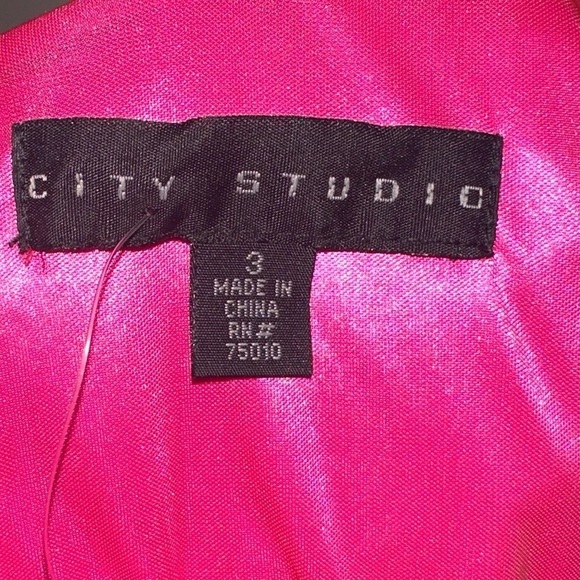 City Studio juniors black crystal open back side slit midi dress prom homecoming - Picture 8 of 9